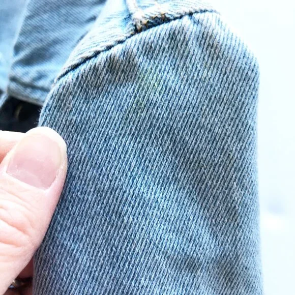 NEWPORT NEWS Vintage Embroidered Floral Denim Jean Jacket Womens 8 - Picture 7 of 11